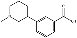 3-(1-甲基哌啶-3-基)苯甲酸 结构式