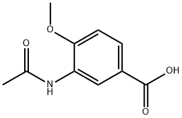 3-乙酰氨基-4-甲氧基-苯甲酸 结构式