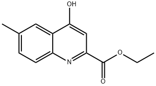 4-羟基-6-甲基喹啉-2-甲酸乙酯 结构式