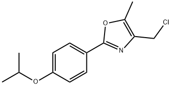 4-(氯甲基)-2-(4-异丙氧芬基)-5-甲基-1,3-恶唑 结构式