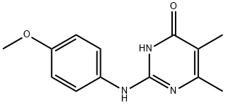 2-[(4-甲氧苯基)氨基]-5,6-二甲基嘧啶-4(3H)-酮 结构式