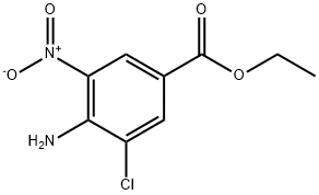 4-氨基-3-氯-5-硝基苯甲酸乙酯 结构式