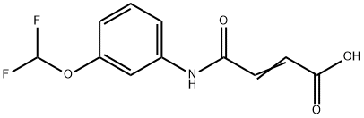 (Z)-4-((3-(二氟甲氧基)苯基)氨基)-4-氧代丁-2-烯酸 结构式