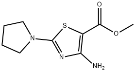 4-氨基-2-(吡咯烷-1-基)噻唑-5-羧酸甲酯 结构式