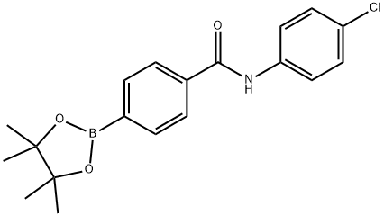 N-(4-Chloro-phenyl)-4-(4,4,5,5-tetramethyl-[1,3,2]dioxaborolan-2-yl)-benzamide 结构式