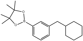 2-(3-(环己基甲基)苯基)-4,4,5,5-四甲基-1,3,2-二氧硼烷 结构式