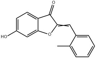 (2Z)-6-羟基-2-(2-甲苄基亚甲基)-1-苯并呋喃-3(2H)-酮 结构式