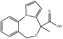 4-甲基-4H,6H-吡咯并[1,2-A][4,1]-苯氧氮杂卓-4-羧酸 结构式