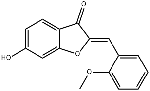 (2Z)-6-羟基-2-(2-甲氧基苯亚甲基)-1-苯并呋喃-3(2H)-酮 结构式