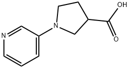 1-(吡啶-3-基)吡咯烷-3-羧酸 结构式