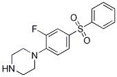 1-[2-Fluoro-4-(phenylsulphonyl)phenyl]piperazine 结构式