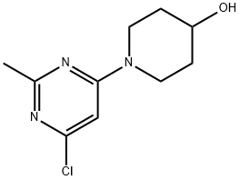 1-(6-Chloro-2-methylpyrimidin-4-yl)-4-hydroxypiperidine 结构式