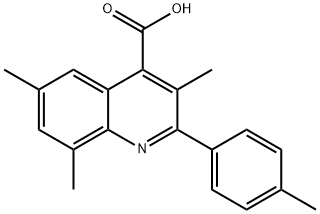 3,6,8-三甲基-2-(4-甲基苯基)喹啉-4-羧酸 结构式