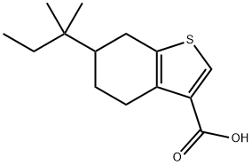 6-(叔戊基)-4,5,6,7-四氢苯并[B]噻吩-3-羧酸 结构式