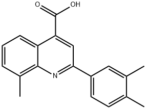 2-(3,4-二甲基苯基)-8-甲基喹啉-4-羧酸 结构式