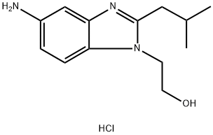 2-(5-AMINO-2-ISOBUTYL-BENZOIMIDAZOL-1-YL)-ETHANOLDIHYDROCHLORIDE 结构式