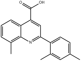 2-(2,4-二甲基苯基)-8-甲基-喹啉-4-羧酸 结构式