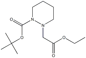 2-(2-乙氧基-2-氧乙基)四氢哒嗪-1(2H)-羧酸叔丁酯 结构式