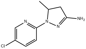 1-(5-chloro-2-pyridinyl)-5-methyl-4,5-dihydro-1H-pyrazol-3-amine 结构式