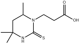 3-(4,4,6-Trimethyl-2-thioxotetrahydropyrimidin-1(2H)-yl)propanoic acid 结构式