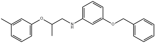 3-(BENZYLOXY)-N-[2-(3-METHYLPHENOXY)PROPYL]ANILINE 结构式