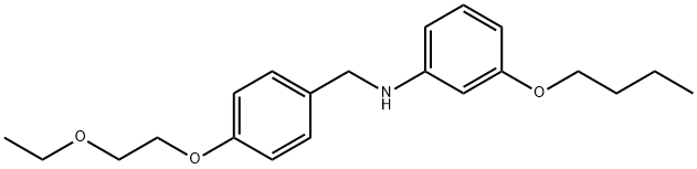 3-Butoxy-N-[4-(2-ethoxyethoxy)benzyl]aniline 结构式