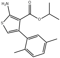 2-氨基-4-(2,5-二甲基苯基)-3-噻吩甲酸异丙酯 结构式
