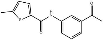 N-(3-乙酰苯基)-5-甲基-噻吩-2-甲酰胺 结构式
