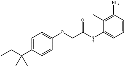 N-(3-Amino-2-methylphenyl)-2-[4-(tert-pentyl)-phenoxy]acetamide 结构式