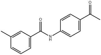 N-(4-乙酰苯基)-3-甲基-苯甲酰胺 结构式