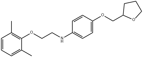 N-[2-(2,6-Dimethylphenoxy)ethyl]-4-(tetrahydro-2-furanylmethoxy)aniline 结构式