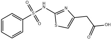 2-[2-(苯磺酰基氨基)-1,3-噻唑-4-基]乙酸 结构式