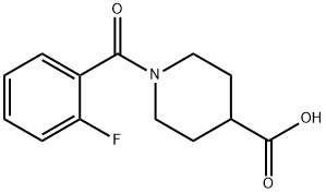 1-(2-氟苯基)羰基哌啶-4-羧酸 结构式