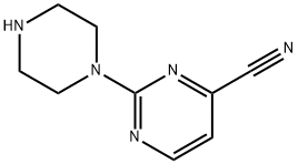 2-哌嗪-4-嘧啶甲腈 结构式