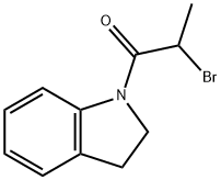 1-(2-溴丙醇基)吲哚啉 结构式