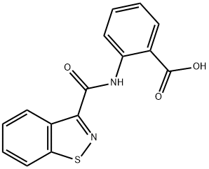 2-[(1,2-苯并异噻唑-3-基羰基)氨基]苯甲酸 结构式