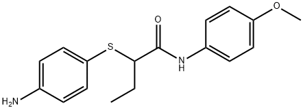 2-[(4-aminophenyl)thio]-N-(4-methoxyphenyl)butanamide 结构式