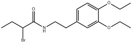 2-溴-N-[2-(3,4-二乙氧苯基)乙基]丁酰胺 结构式