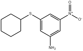 3-(环己基硫代)-5-硝基苯胺 结构式