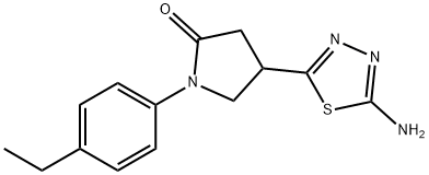 4-(5-氨基-1,3,4-噻二唑-2-基)-1-(4-乙基苯基)吡咯烷-2-酮 结构式