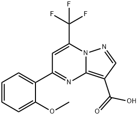 5-(2-甲氧苯基)-7-(三氟甲基)-3-吡唑[1,5-A]嘧啶羧酸 结构式