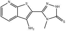5-(3-aminothieno[2,3-b]pyridin-2-yl)-4-methyl-4H-1,2,4-triazole-3-thiol 结构式