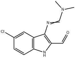 N'-(5-chloro-2-formyl-1H-indol-3-yl)-N,N-dimethylimidoformamide 结构式