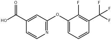 2-[2-氟-3-(三氟甲基)苯氧基]异烟酸 结构式