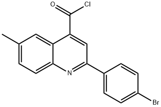 2-(4-溴苯基)-6-甲基喹啉-4-甲酰氯 结构式