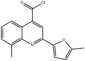 8-甲基-2-(5-甲基-2-呋喃)喹啉-4-甲酰氯 结构式