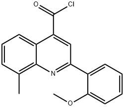 2-(2-甲氧苯基)-8-甲基喹啉-4-甲酰氯 结构式
