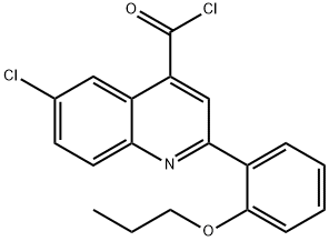 6-氯-2-(2-丙氧芬基)喹啉-4-甲酰氯 结构式