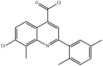 7-氯-2-(2,5-二甲基苯基)-8-甲基喹啉-4-甲酰氯 结构式