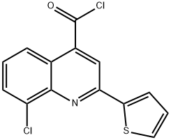 8-氯-2-(2-噻吩)喹啉-4-甲酰氯 结构式